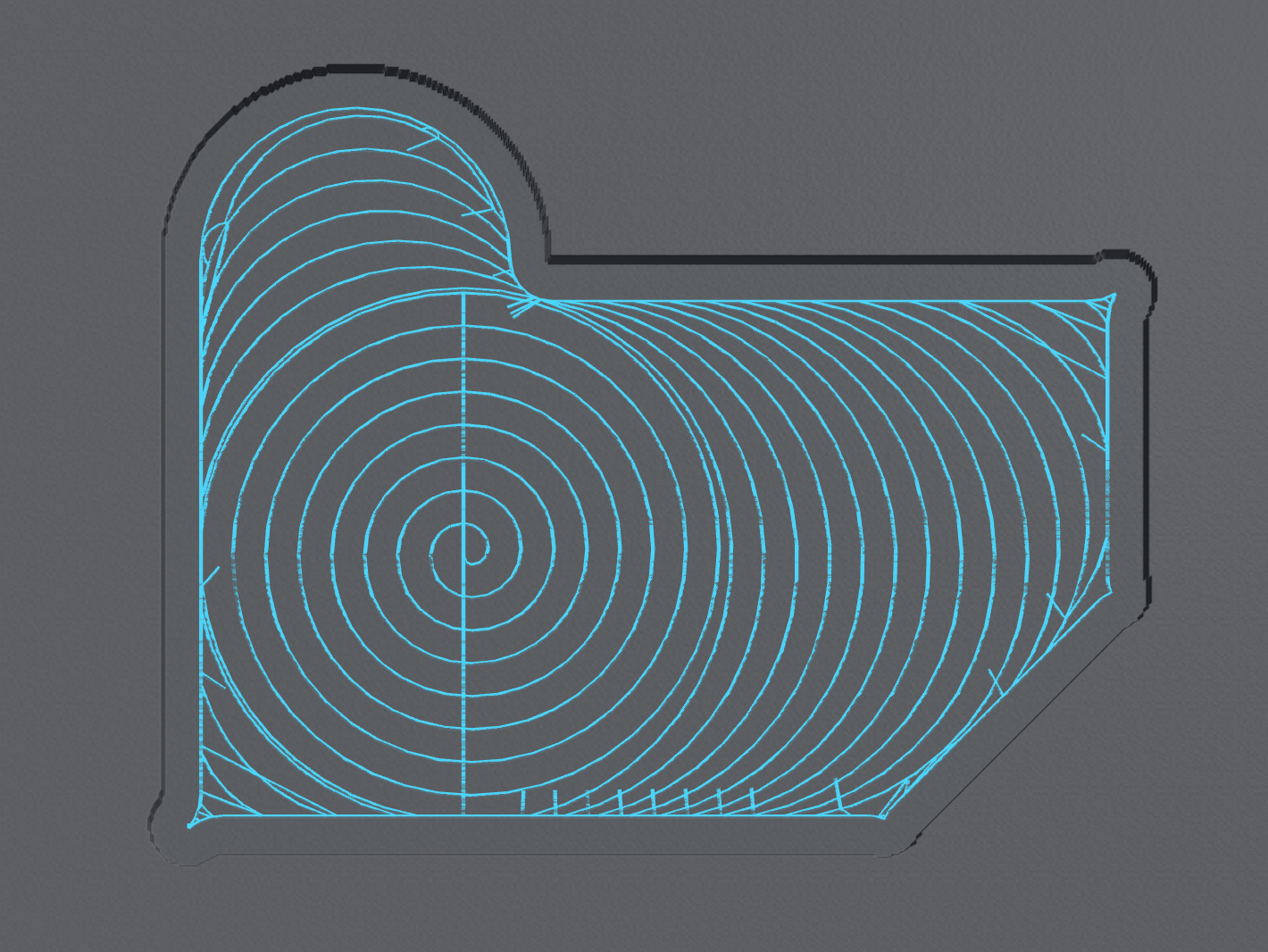 Adaptive clearing HSM toolpath