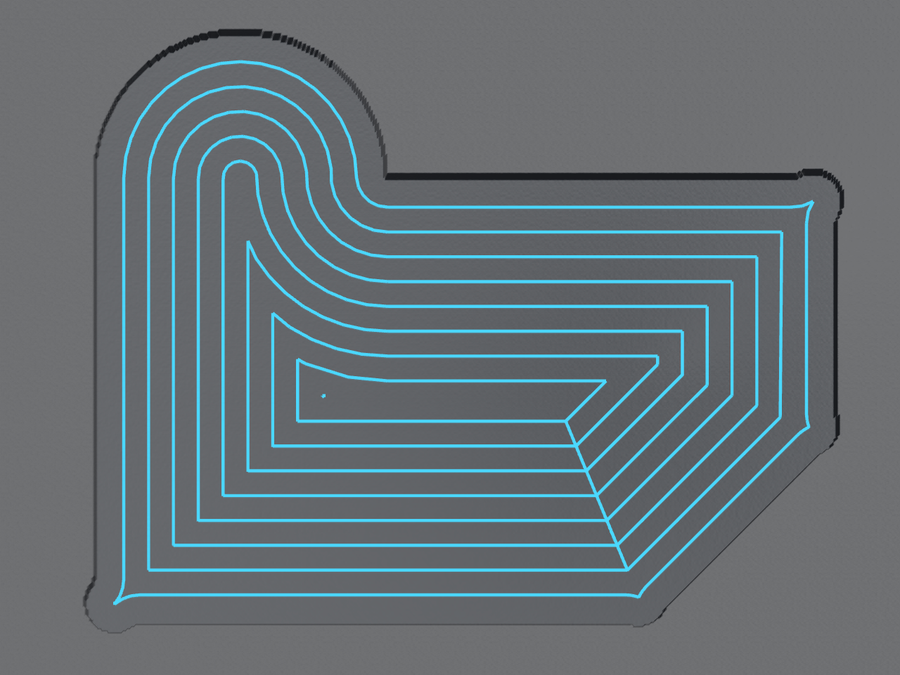 Automatic dog bones toolpath