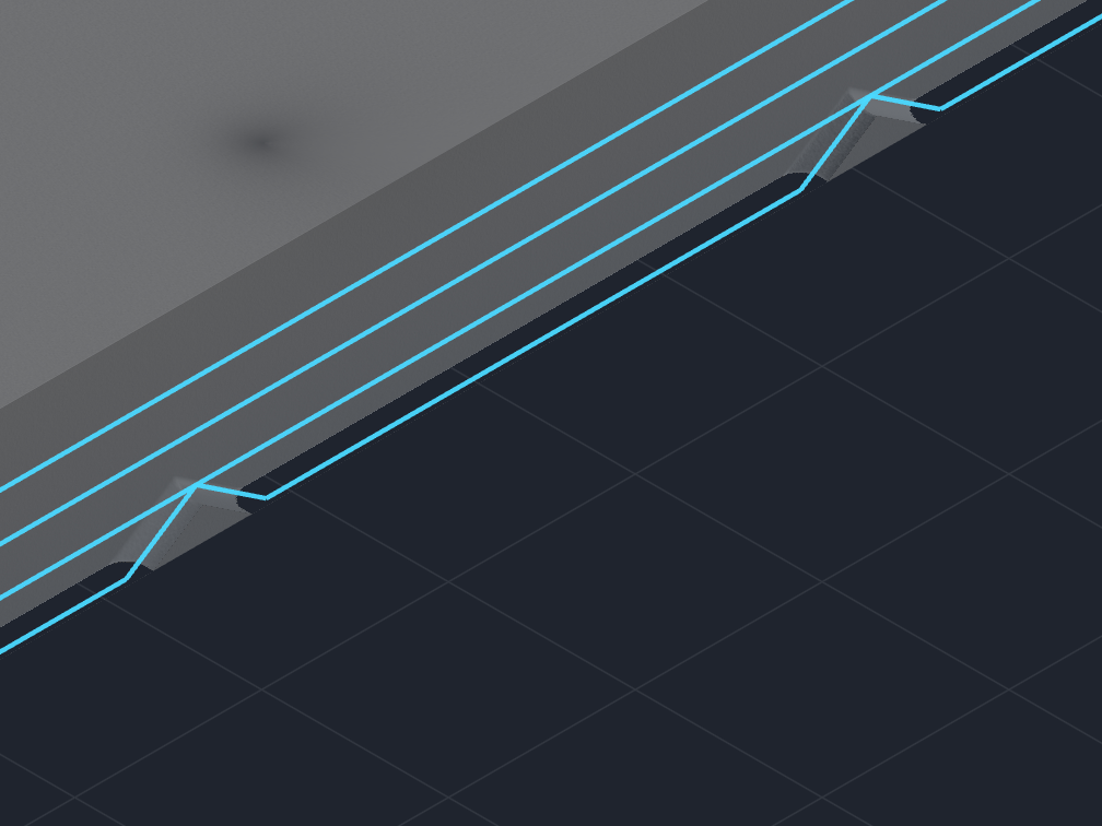 Automatic tabs toolpath